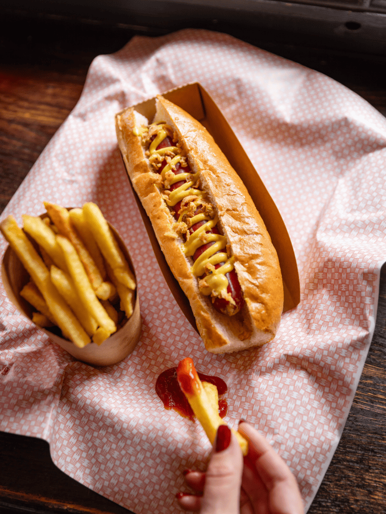 Hot-dog artisanal à emporter